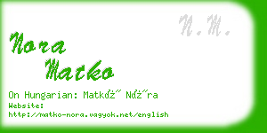 nora matko business card